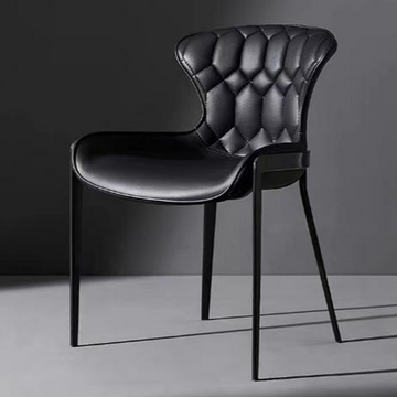 Artisan Quilted Dining Chair: Saddle Leather & Aniline Option