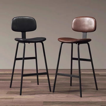 Simple business backrest high chair Nordic midisland bar chair Modern bar chair Internet celebrity bar stool Cafe high stool