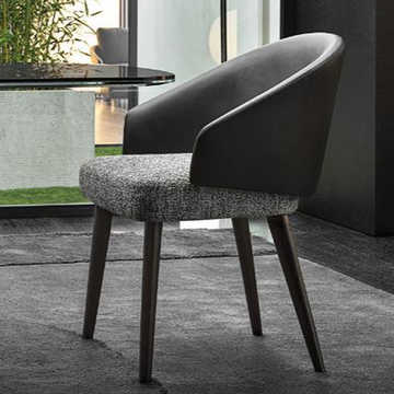 Modern Armchair - Walnut Frame & Cloud Gray Upholstery