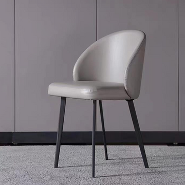 Modern Elegance Dining Chair - Carbon Steel Legs & Plush Leatherette