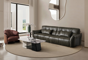 Modern Faux-Leather Sofa and Armchair Set - 2970×1070×890mm Contemporary Living Room Furniture