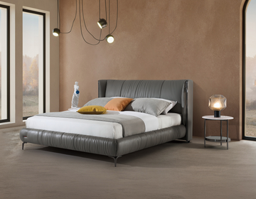 Modern Upholstered Bed with Nightstand Set - Queen Size Bedroom Furniture