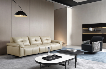 Modern 3-Seater Leather Sofa - 3150×1050×850mm Luxury Living Room Centerpiece
