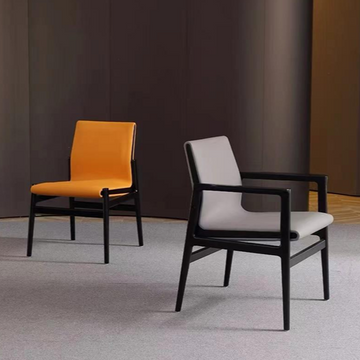Urban Accent Armchair: Stainless Steel & Solid Wood Fusion