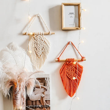 Bohemian Leaves Macrame Home Décor Art Wall Hanging Designs Tapestries Home Decoration Tapestry Wall Decor for Home Wall Living Room