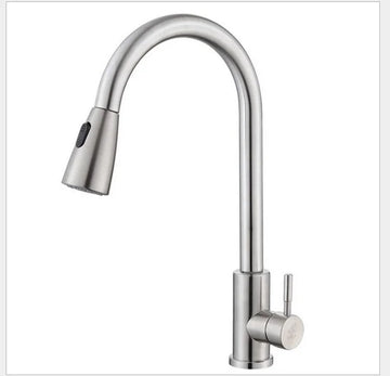 Factory Price Stainless Steel Pull Down Two Functions Kitchen Faucet