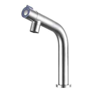 Cheap 304 Single Cold Water Wash Stainless Steel Basin Faucet Single Hole