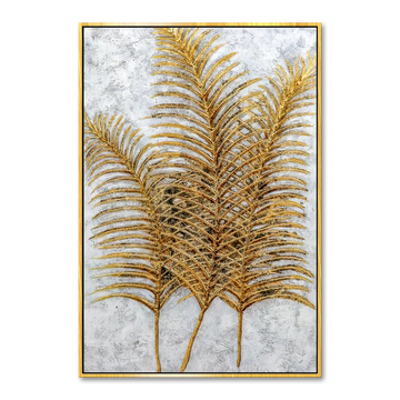 Wholesale Customized Nordic Style Framed Tropical Plant Modern Wall Art Canvas Chinese Painting Home Decoration Hot Sale