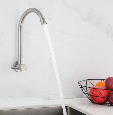 Sanitary Ware Stainless Steel in Wall Kitchen Sink Cold Water Faucet Vegetable Basin Tap