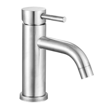 Hot Selling Stainless Steel 304 Single Handle Taps One Hole Hot and Cold Mixer Sink Faucet Bathroom Taps