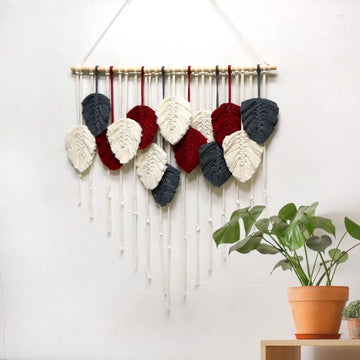 Wholesale Cotton Leaf Macrame Décor Art Wall Hanging Designs Tapestries Home Decoration Tapestry Wall Decor for Home Living Room