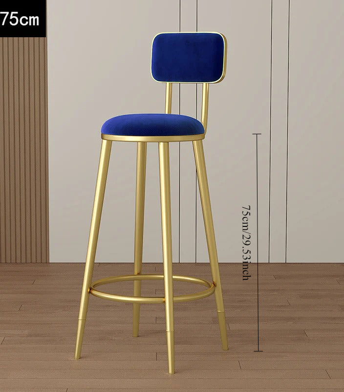Home Bar Modern Stool Simple Tall Bar Nordic Wine Bar Chair Chair Gold Light Luxury Height Wrought Iron Back Chair
