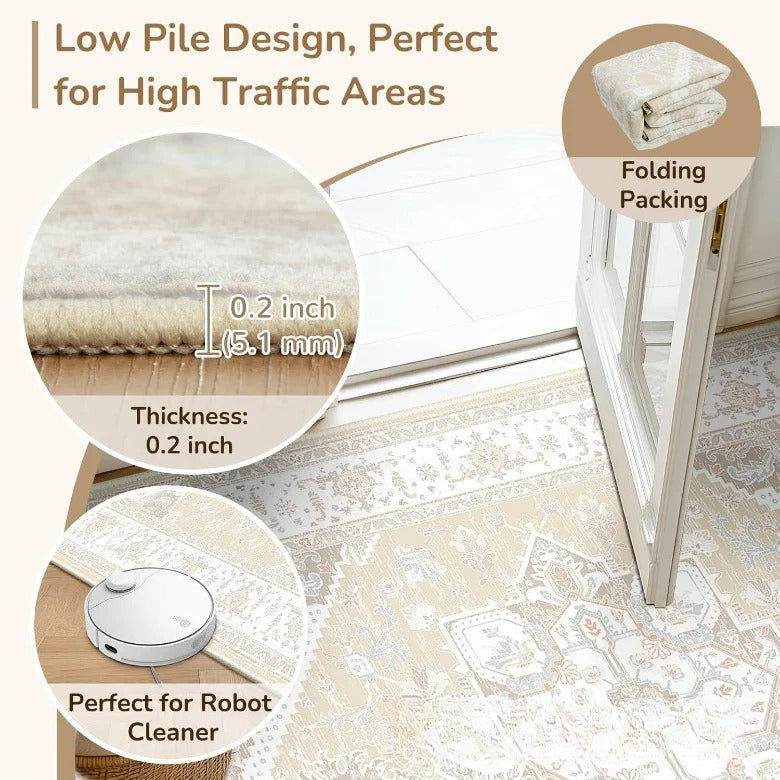 Cross-border non-slip living room carpet floor mat dirt-resistant and easy to take care of American bedroom sofa coffee table blanket bedside short cashmere blanket