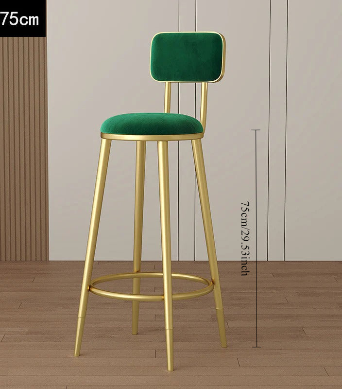 Home Bar Modern Stool Simple Tall Bar Nordic Wine Bar Chair Chair Gold Light Luxury Height Wrought Iron Back Chair