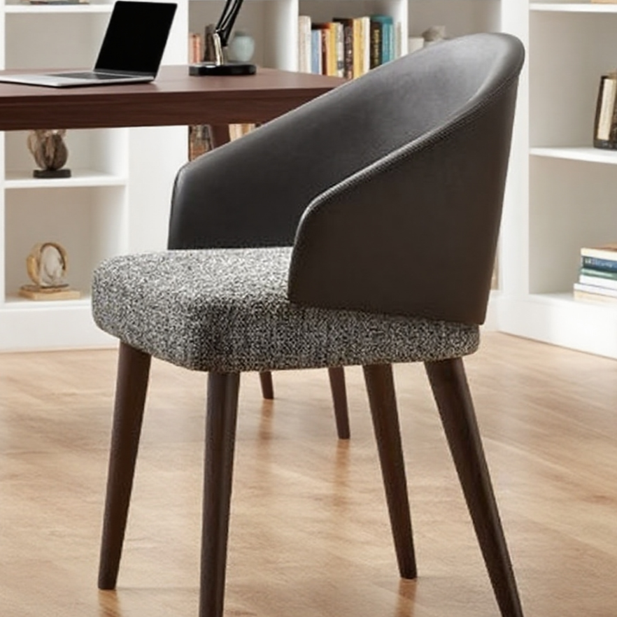 Modern Armchair - Walnut Frame & Cloud Gray Upholstery