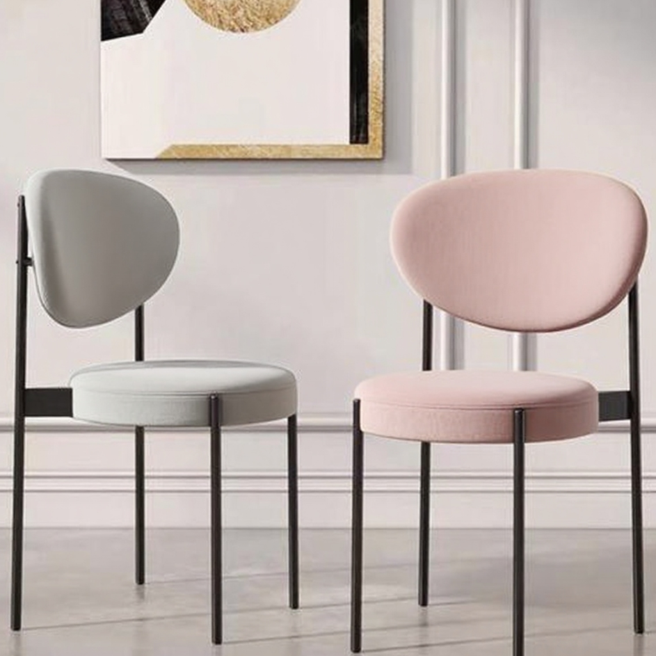 Modern Velvet Dining Chair - Carbon Steel Frame in Emerald Green & Sunbeam Yellow