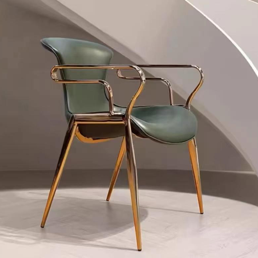 Artisan Quilted Dining Chair: Saddle Leather & Aniline Option
