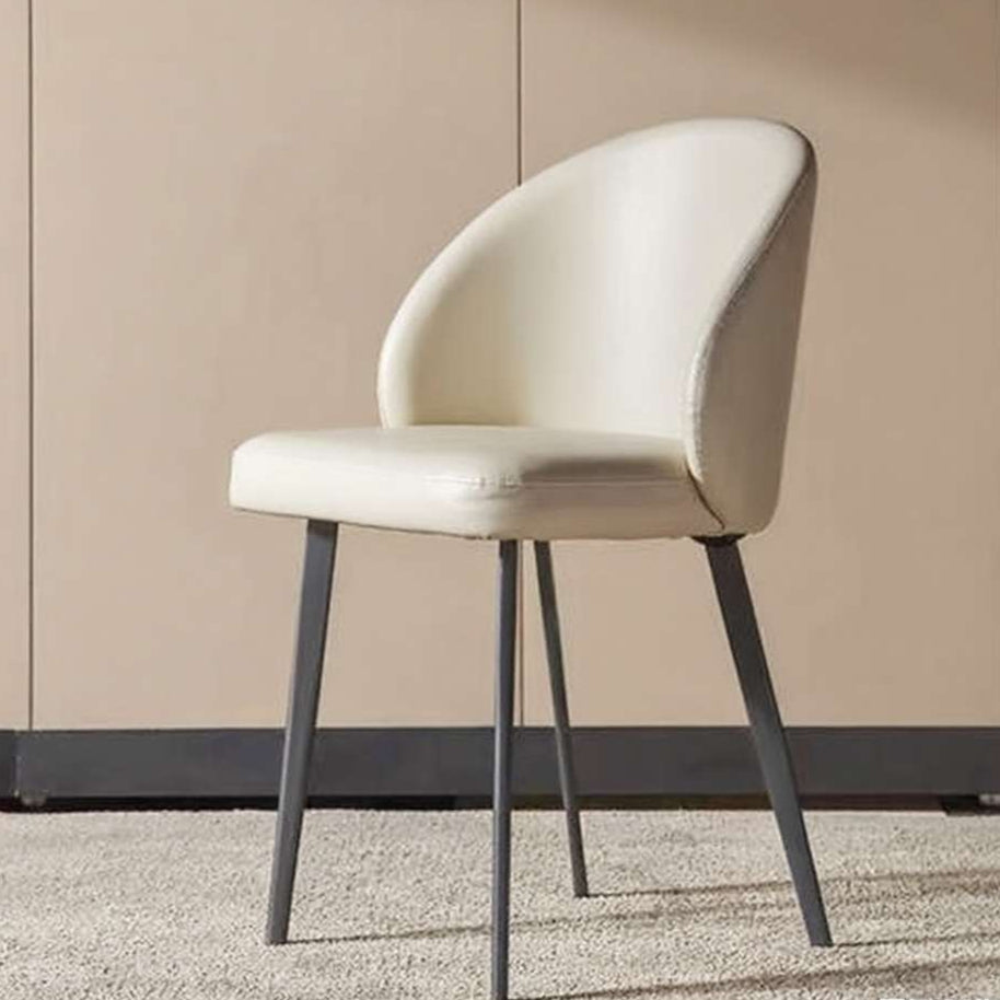 Modern Elegance Dining Chair - Carbon Steel Legs & Plush Leatherette