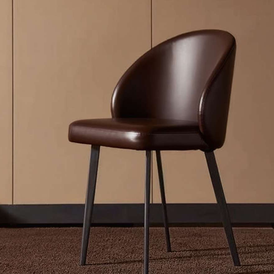 Modern Elegance Dining Chair - Carbon Steel Legs & Plush Leatherette