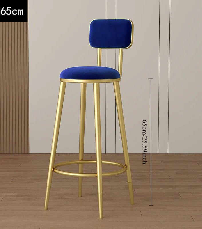 Home Bar Modern Stool Simple Tall Bar Nordic Wine Bar Chair Chair Gold Light Luxury Height Wrought Iron Back Chair