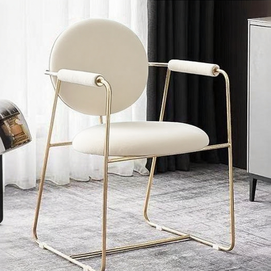 Luxury Teal Velvet Dining Chair - Gold Stainless Steel Frame & Sled Base