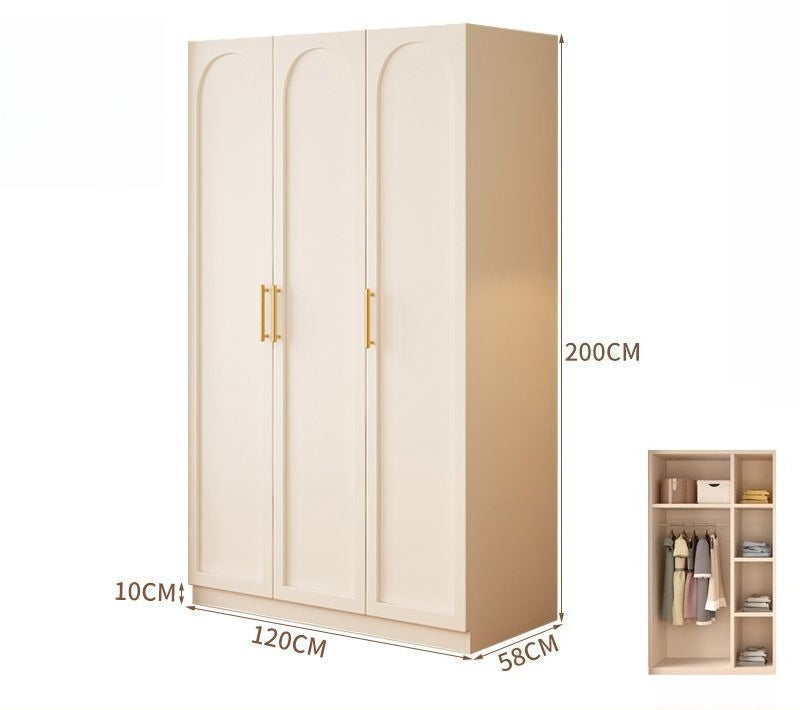 Wardrobe household bedroom solid wood cabinet to top opposite door glass combination large wardrobe with drawers combination cabinet factory