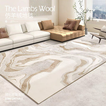 Modern simple home living room carpet Nordic light luxury carpet abstract sofa style high-end coffee table blanket bedside blanket