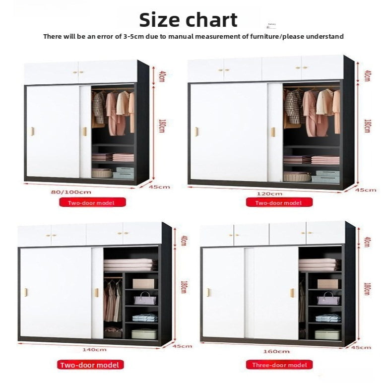 Wardrobe Home Bedroom Simple Wardrobe Strong and Durable Rental Room Clothes Cabinet Small Unit Children's Cabinet Wardrobe