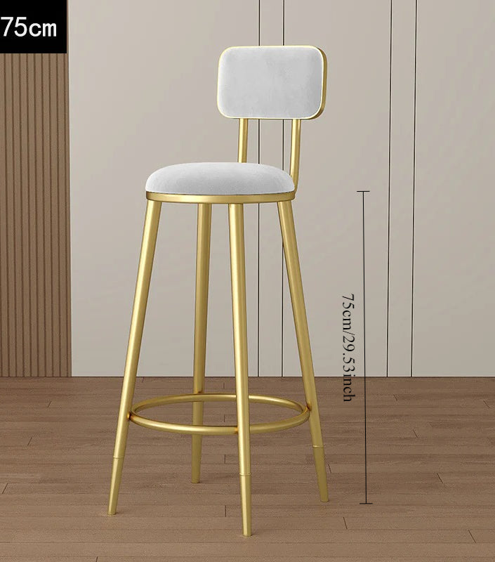 Home Bar Modern Stool Simple Tall Bar Nordic Wine Bar Chair Chair Gold Light Luxury Height Wrought Iron Back Chair