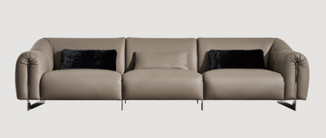 Modern 3-Seater Sofa & Accent Chair Set - Neutral Tone Living Room Furniture