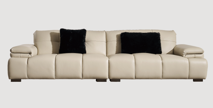 Modern 3-Seater Leather Sofa - 3060×1050×790mm Contemporary Living Room Centerpiece