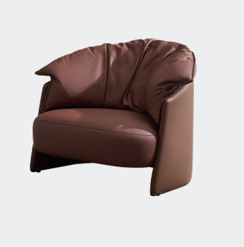Modern Sofa and Armchair Set - Beige 3-Seater with Brown Accent Chair
