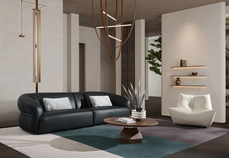 Modern 3-Seater Sofa & Accent Chair Set - 3060×1080×800mm Contemporary Living Room Furniture