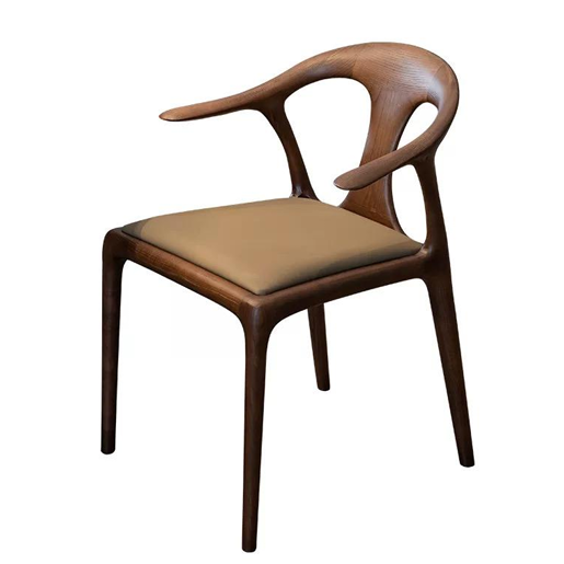 Minimalist Oak Armchair: Charcoal Frame & Grey Cloud Cushion