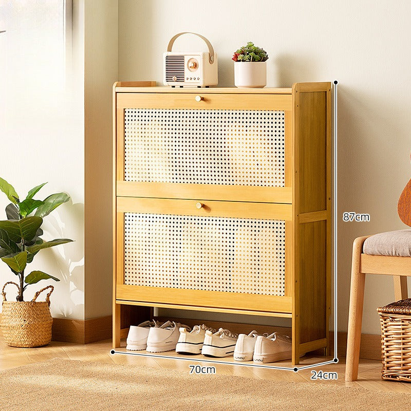 Door shoe cabinet High vertical entry cabinet Integrated household entrance cabinet Narrow cabinet for corridor outside the door Ultra-thin shoe rack