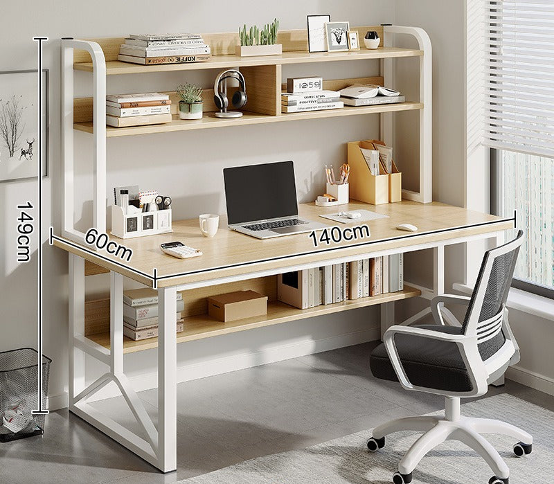 Computer desk Desktop desk Bookshelf Integrated table Simple bedroom Female student Home study writing desk Desk