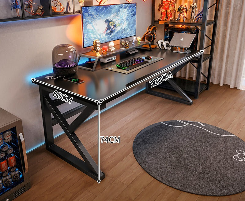 Computer desk desktop household carbon fiber e-sports table and chair set bedroom game table simple workbench desk