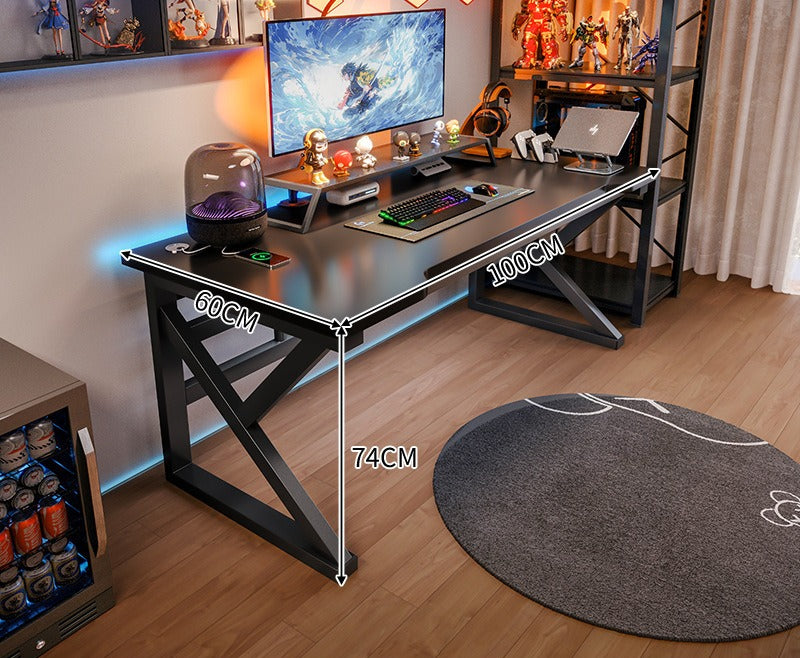 Computer desk desktop household carbon fiber e-sports table and chair set bedroom game table simple workbench desk