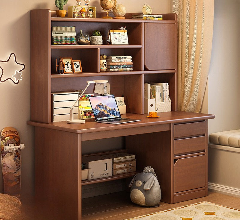 Desk bookshelf integrated computer desk desktop home student study desk and chair combination simple bedroom office writing desk