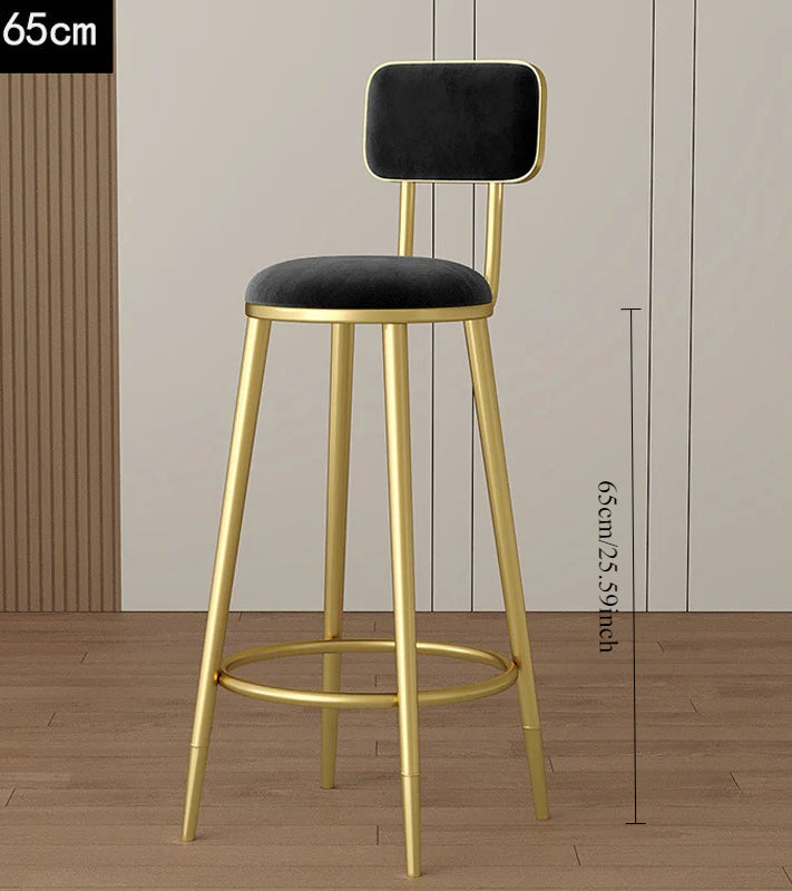 Home Bar Modern Stool Simple Tall Bar Nordic Wine Bar Chair Chair Gold Light Luxury Height Wrought Iron Back Chair