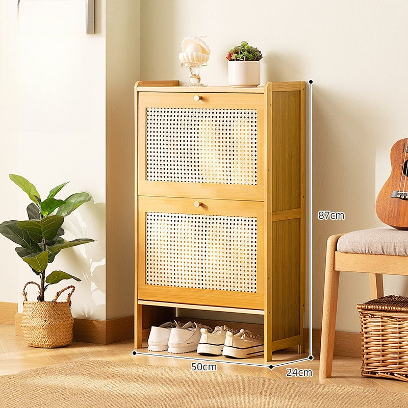 Door shoe cabinet High vertical entry cabinet Integrated household entrance cabinet Narrow cabinet for corridor outside the door Ultra-thin shoe rack