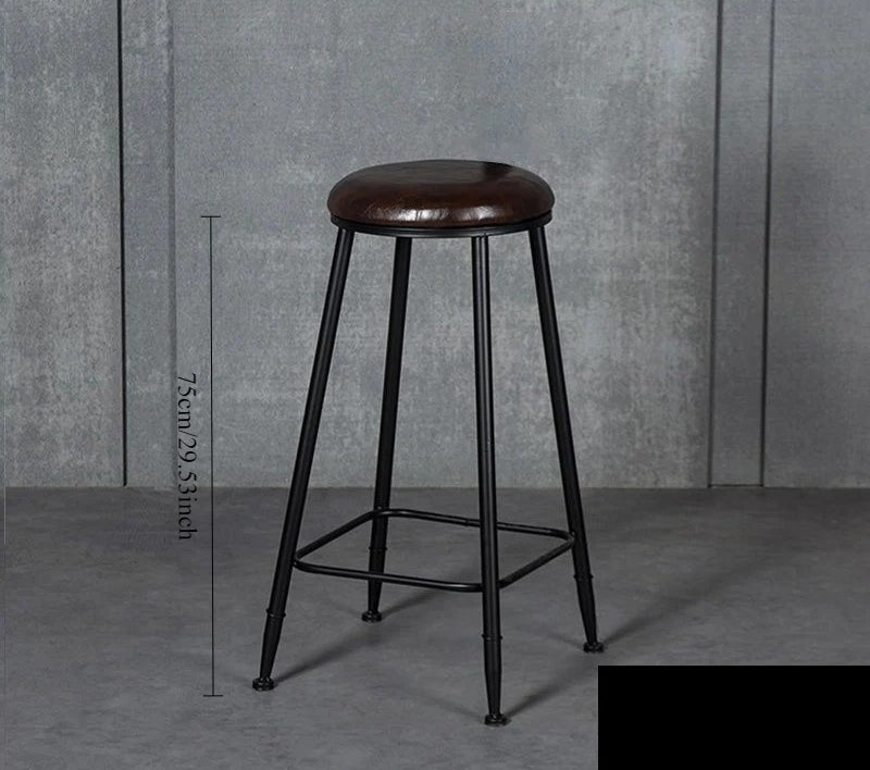Wrought iron bar chair Modern simple home backrest Bar stool Bar chair High stool Nordic milk tea shop Front desk chair