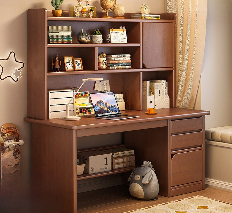 Desk bookshelf integrated computer desk desktop home student study desk and chair combination simple bedroom office writing desk