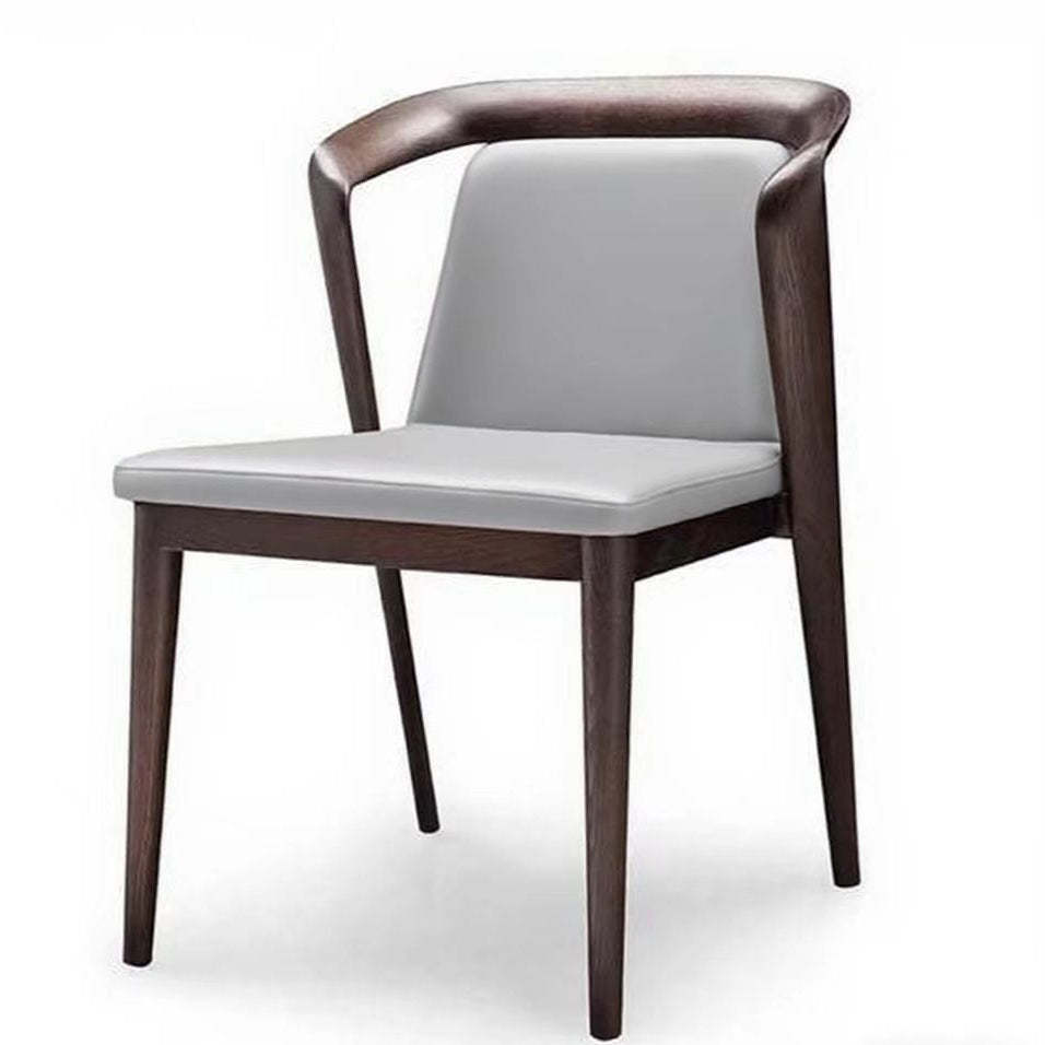 Metropolitan Dining Chair: Brushed Stainless Steel with Beige Leather Seat