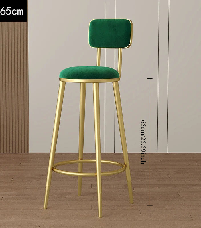 Home Bar Modern Stool Simple Tall Bar Nordic Wine Bar Chair Chair Gold Light Luxury Height Wrought Iron Back Chair