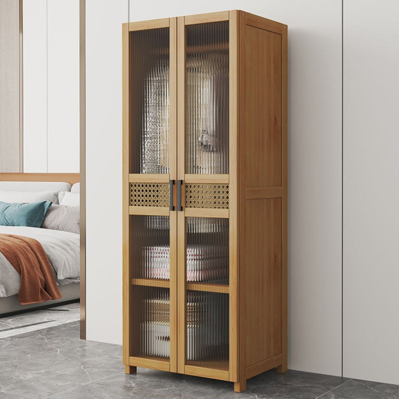 Wardrobe rental room simple and e****mical solid wood durable dormitory solid wood storage cabinet children's small apartment