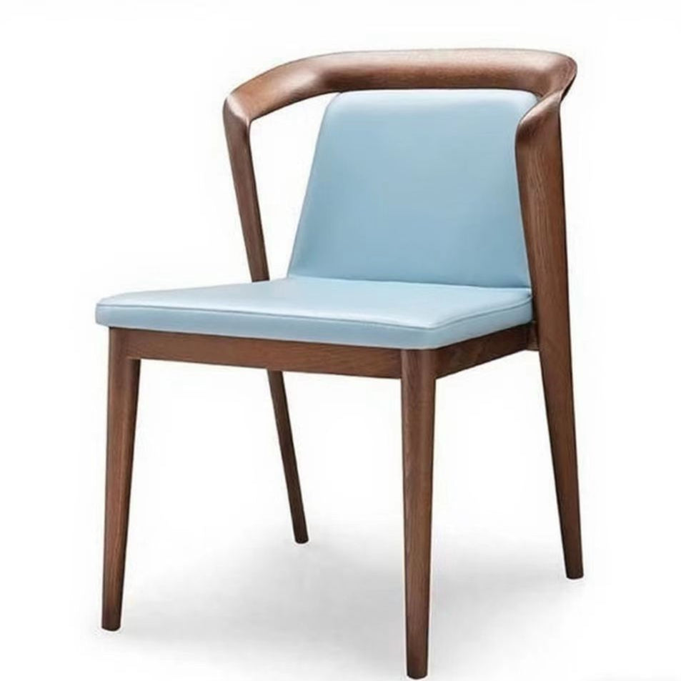 Metropolitan Dining Chair: Brushed Stainless Steel with Beige Leather Seat