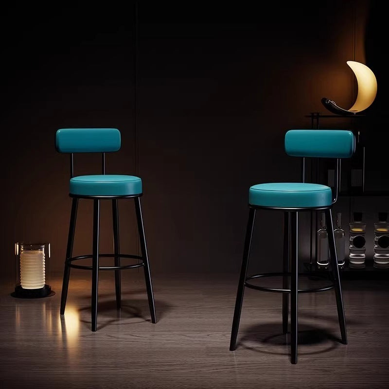 Simple backrest high chair Nordic midisland bar chair Modern bar chair Internet celebrity home bar stool Cafe high stool