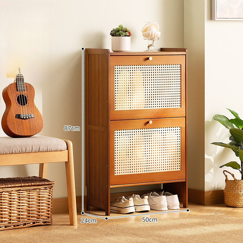 Door shoe cabinet High vertical entry cabinet Integrated household entrance cabinet Narrow cabinet for corridor outside the door Ultra-thin shoe rack