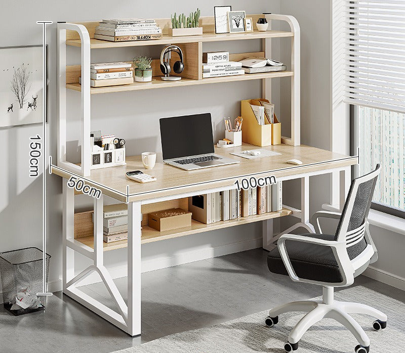 Computer desk Desktop desk Bookshelf Integrated table Simple bedroom Female student Home study writing desk Desk